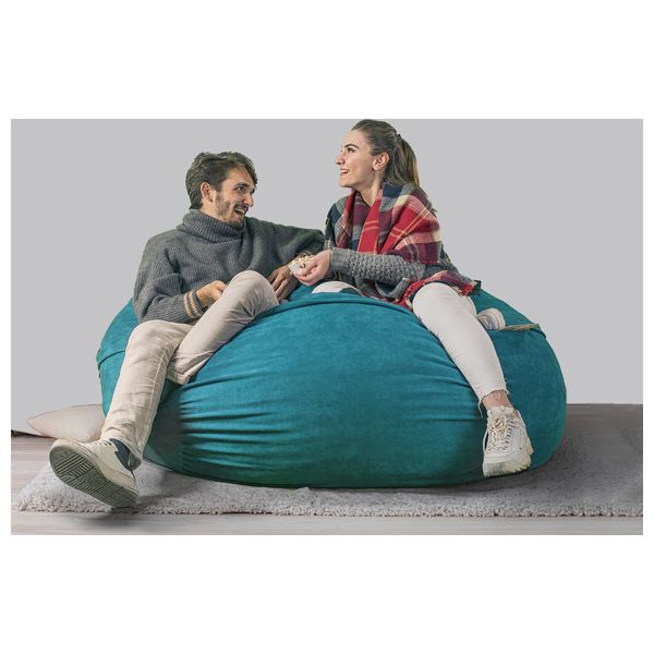 Ariika Duo Fluffy Sabia Bean Bag Chair - Turquoise 