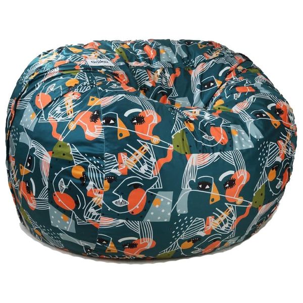  Ariika Fluffy Paloma Bean Bag Chair - Teal 