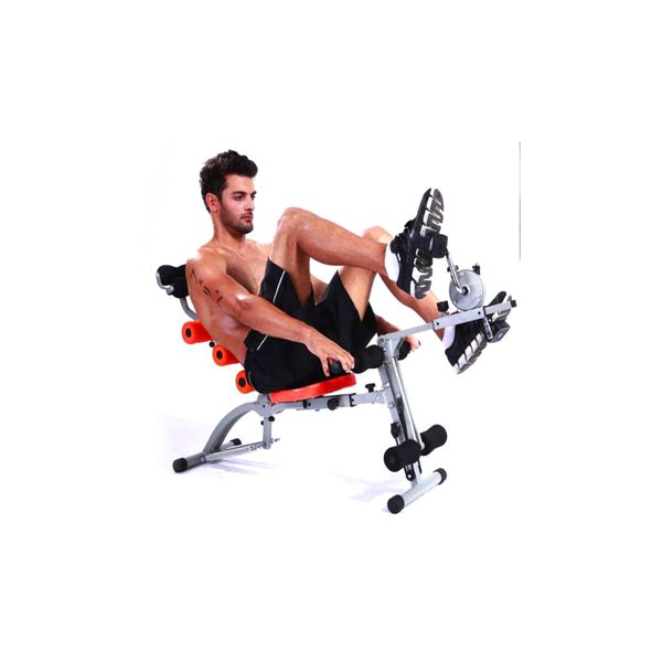  جهاز تمارين رياضية مخصص لعضلات البطن الستة مع دواسة الدراجة 