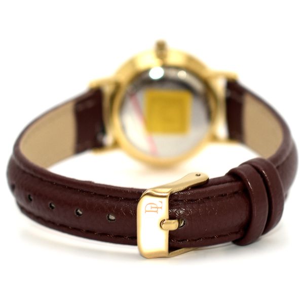  De Lawrence Watch DLCUS42 For Women - Analog Display, Leather Band - Brown 