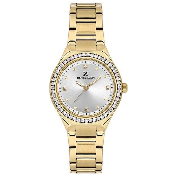  Daniel Klein Watch For Women - Analog Display, Stainless Steel Band - Gold 