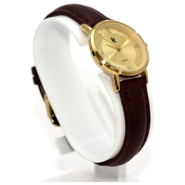  De Lawrence Watch DLCUS42 For Women - Analog Display, Leather Band - Brown 