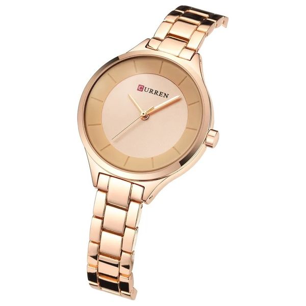  Curren Watch C9015L - For Women - Analog Display, Stainless Steel Band - Gold 