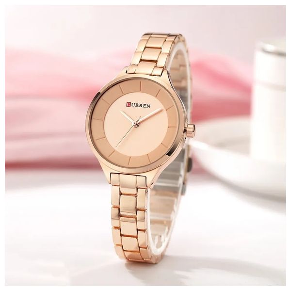  Curren Watch C9015L - For Women - Analog Display, Stainless Steel Band - Gold 