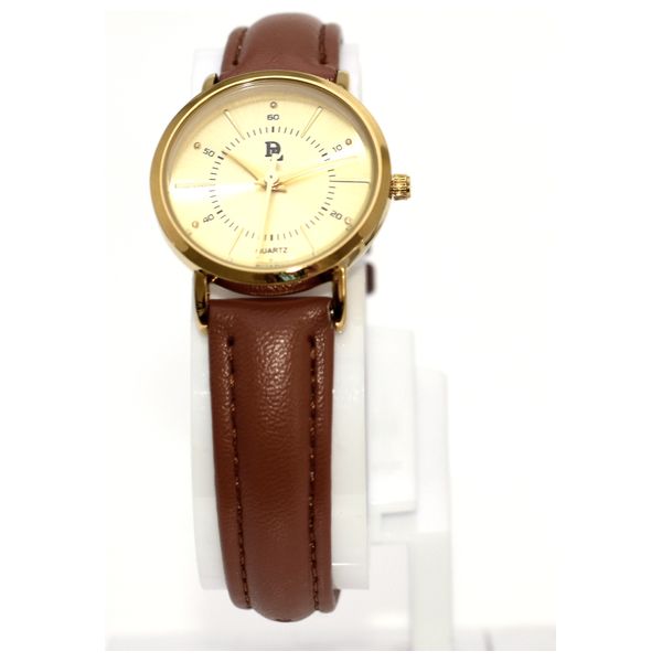  De Lawrence Watch DLCUS15 For Women - Analog Display, Leather Band - Brown 