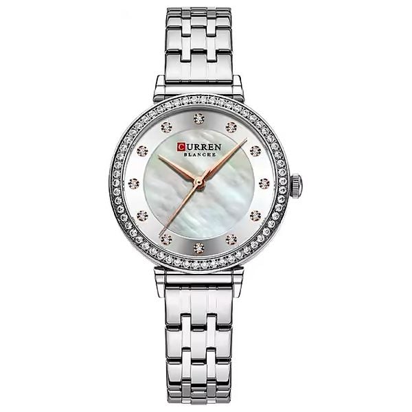 Elryan Curren Watch C9087L For Women Analog Display Stainless Steel Band Silver