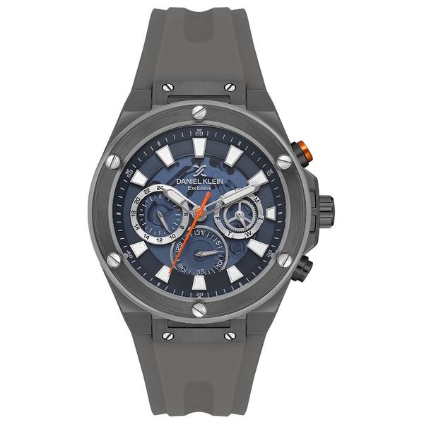 Daniel Klein Watch DK113889-3 For Men - Analog Display, Silicone Band - Light Blue