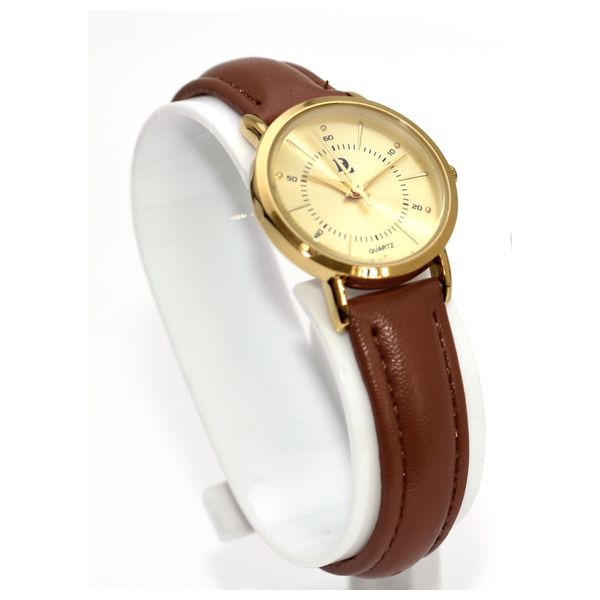  De Lawrence Watch DLCUS15 For Women - Analog Display, Leather Band - Brown 