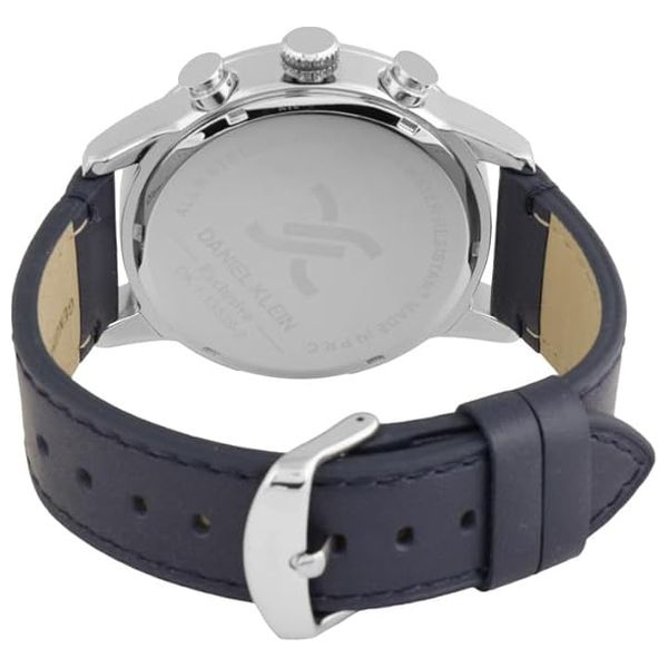 Daniel Klein Watch DK113539-2 For Men - Analog Display, Leather Band - Blue