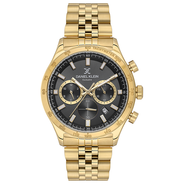 Daniel Klein Watch DK113851-4 For Men - Analog Display, Stainless Steel Band - Gold
