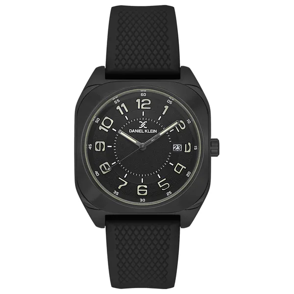 Daniel Klein Watch DK113796-5 For Men - Analog Display, Silicone Band - Black