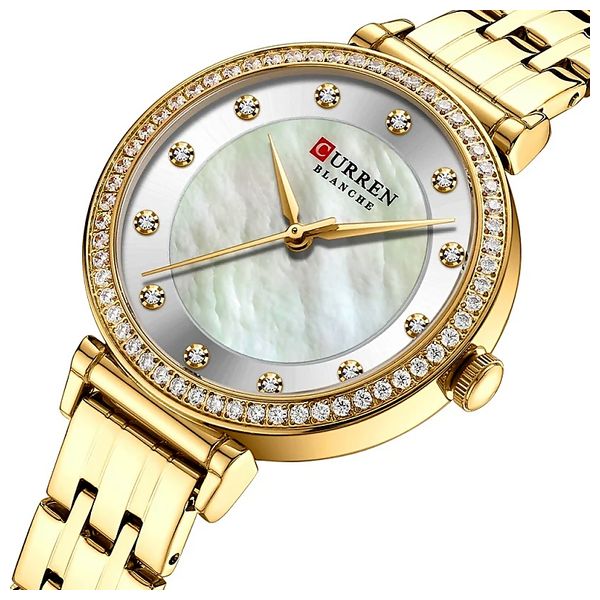  Curren Watch C9087L - For Women - Analog Display, Stainless Steel Band - Gold 