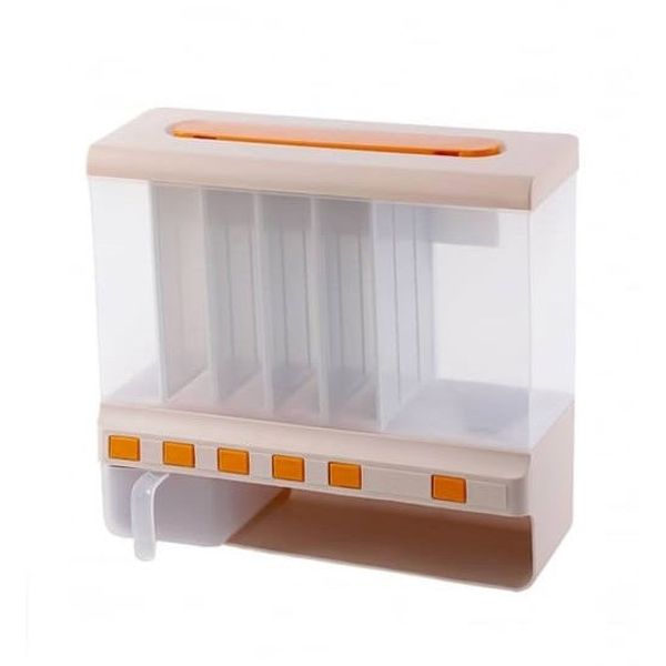  Plastic Container Divided into 6 Sections - White 