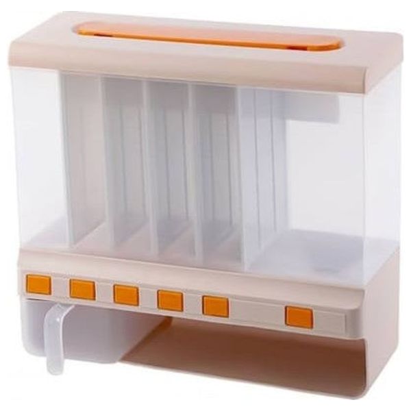  Plastic Container Divided into 6 Sections - White 