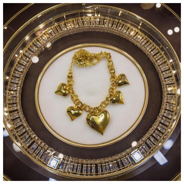 Women's Necklace with a Soft Chain - Gold Color 