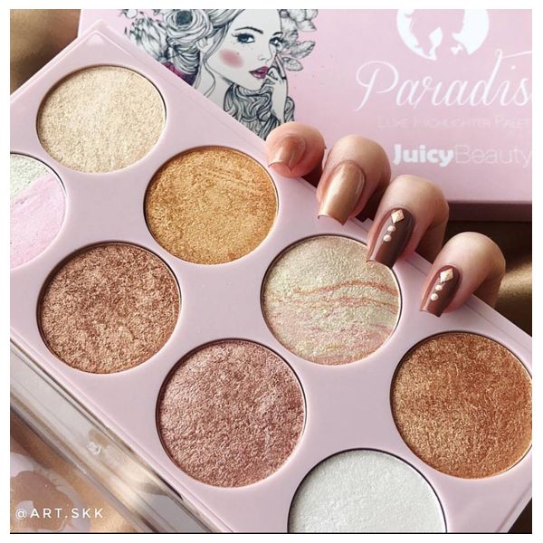  Juicy Beauty Highlighter Palette, Multicolor 