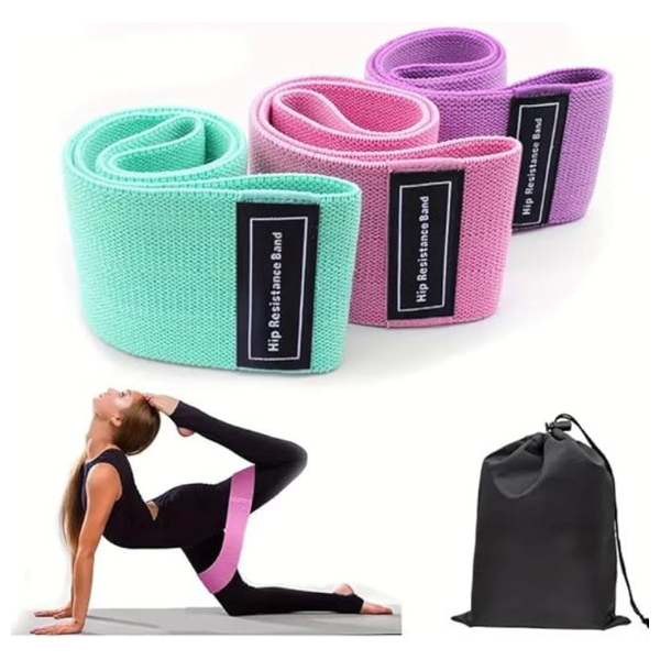  Resistance Bands Set - 3 Pieces - Multicolor 