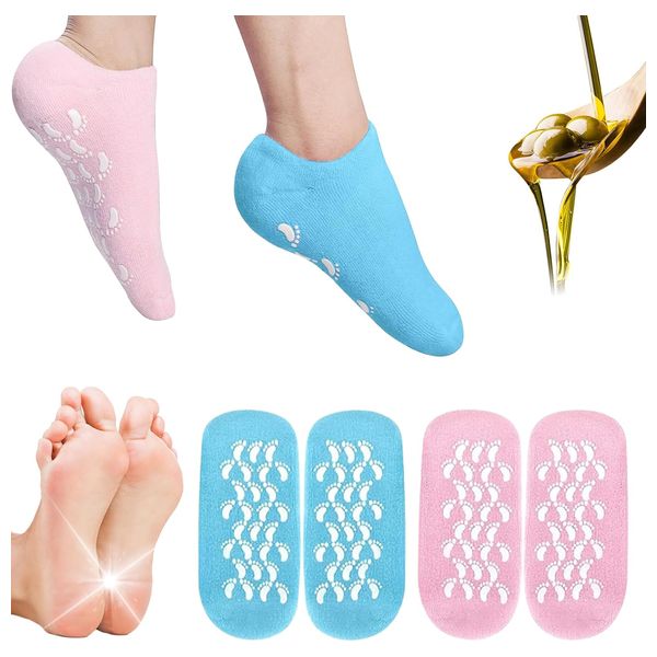 Moisturizing Gel Socks for Foot Care - Colorful