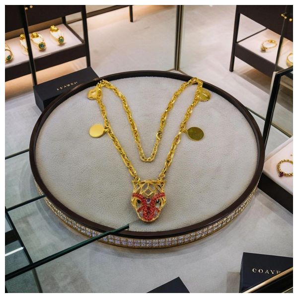 قلادة نسائية ذات سلسلة ناعمة - لون ذهبي