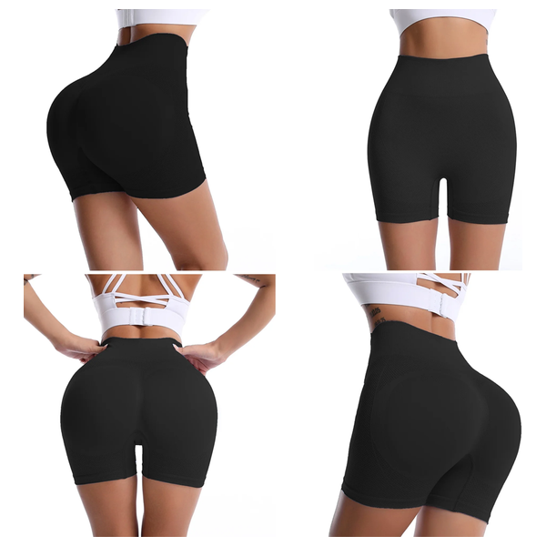 شورت رياضي عالي الخصر سيكوزوي -  ABC213 - اسود