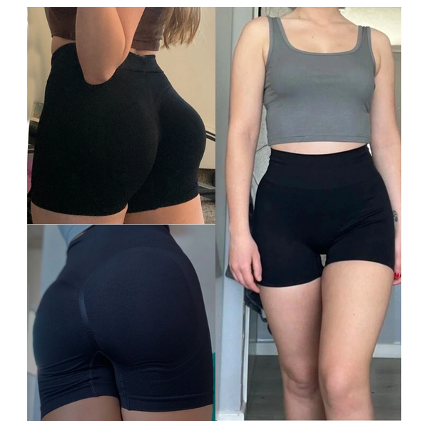 شورت رياضي عالي الخصر سيكوزوي -  ABC213 - اسود