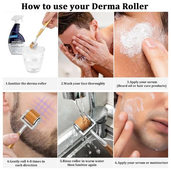  Derma Roller Facial Massage Tool - ZGTS - Orange 