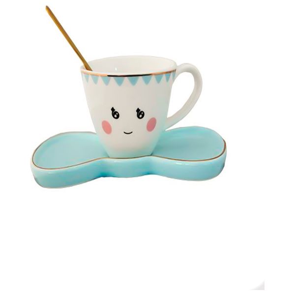  Tea Cup with Saucer and Spoon 