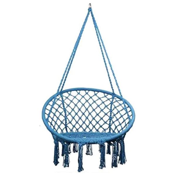 Hanging swing chair can hold up to 120 kg - Blue