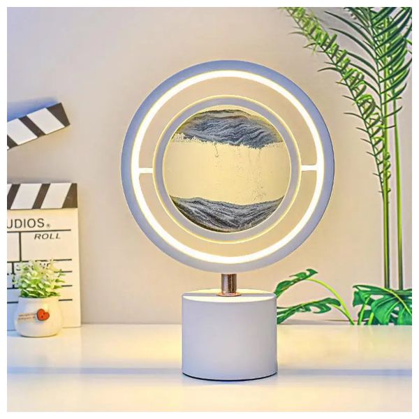  ساعة رملية منظر 3D - ابيض 