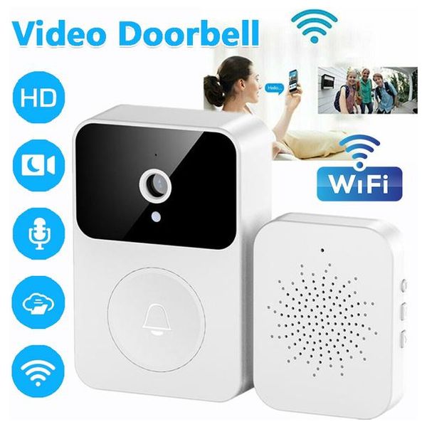 Smart Doorbell with Camera and Over 38 Tunes - White