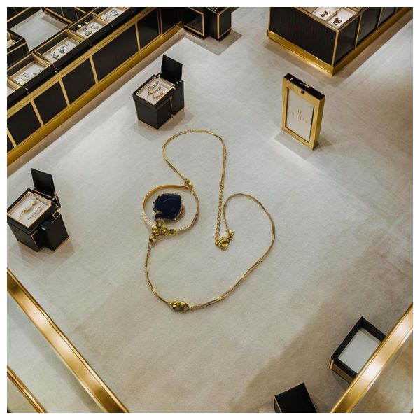 Women's Necklace with a Soft Chain - Gold Color
