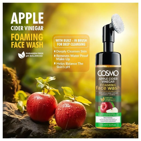  Cosmo Apple Cider Vinegar Foaming Face Wash - 175 ml 