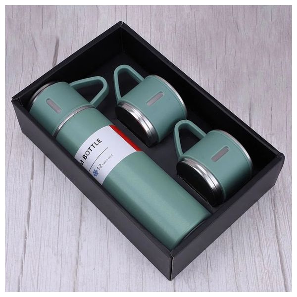  ترمس مفرغ من الهواء من الفولاذ - SH-1002 - اخضر 