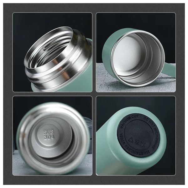  ترمس مفرغ من الهواء من الفولاذ - SH-1002 - اخضر 