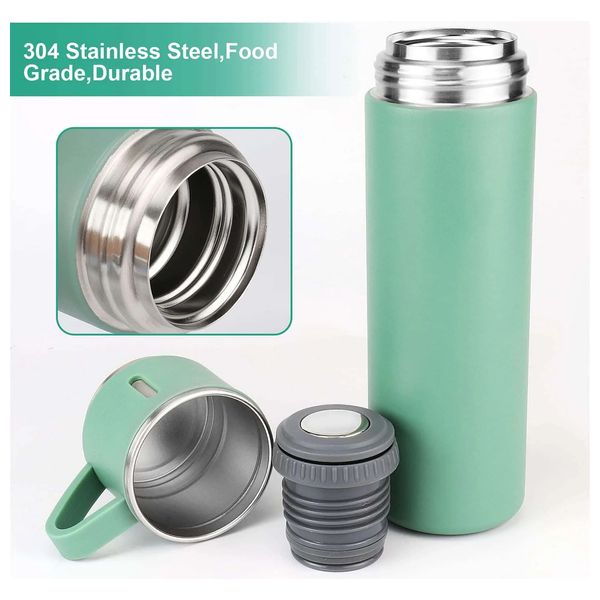  ترمس مفرغ من الهواء من الفولاذ - SH-1002 - اخضر 
