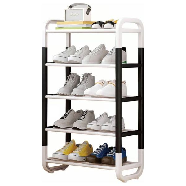 Shoe Rack with 5 Shelves for organizing shoes - Black