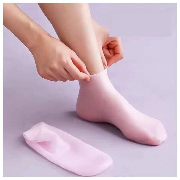  Medical Silicone Foot Care Socks - Pink 