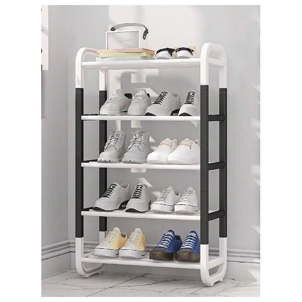 Shoe Rack with 5 Shelves for organizing shoes - Black