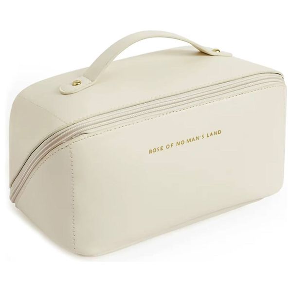 Leather Makeup Bag - Off-White
