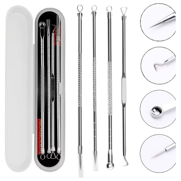  Professional kit for removing blackheads and acne from the skin - 4 pcs 