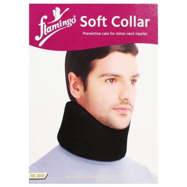  Flamingo OC 2037 - Comfortable Medical Foam Neck Support - Size 2XL - Black 