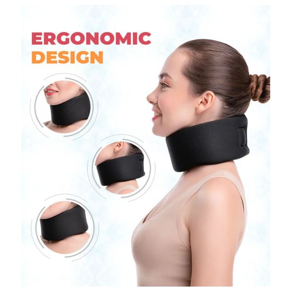  Flamingo OC 2037 - Comfortable Medical Foam Neck Support - Size 2XL - Black 