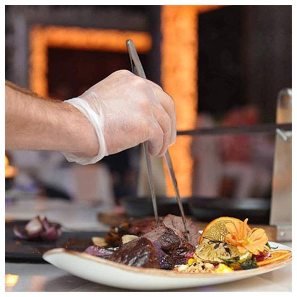  Grilling or cooking tongs made of stainless steel - Silver 
