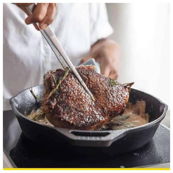  Grilling or cooking tongs made of stainless steel - Silver 