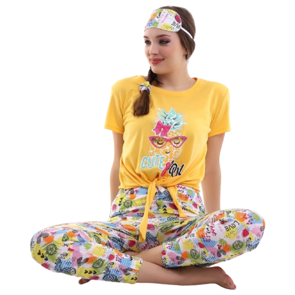  Women's Pyjama Set - Yellow 