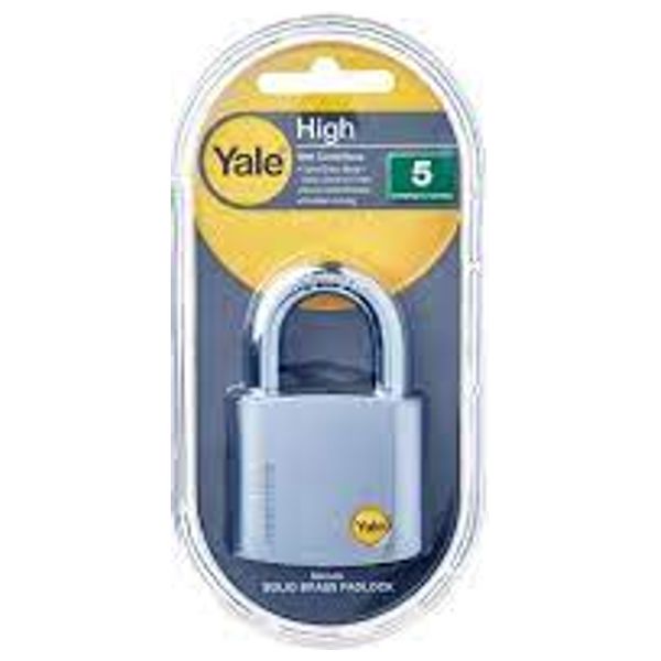  Yale y120/50/127/1 - Hardened Brass Padlock - Silver 