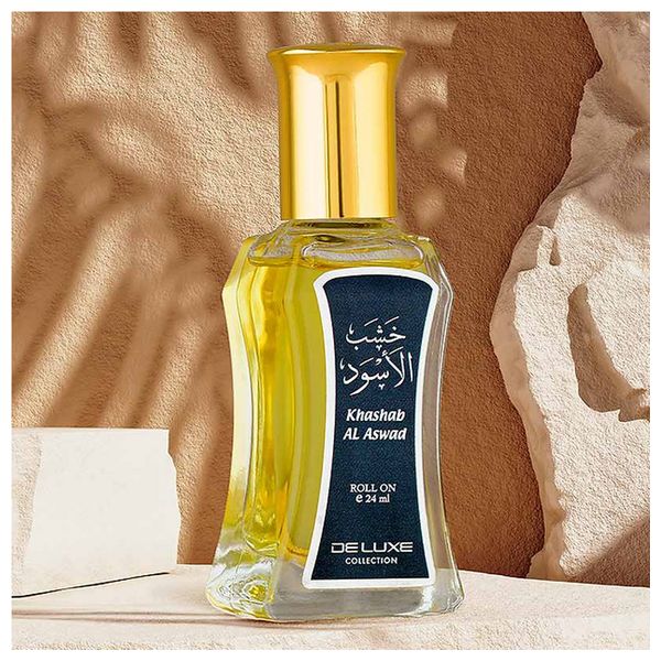 Khashab Al-Aswad Rollon by Hamidi for Men - Perfume Oil, 24ml