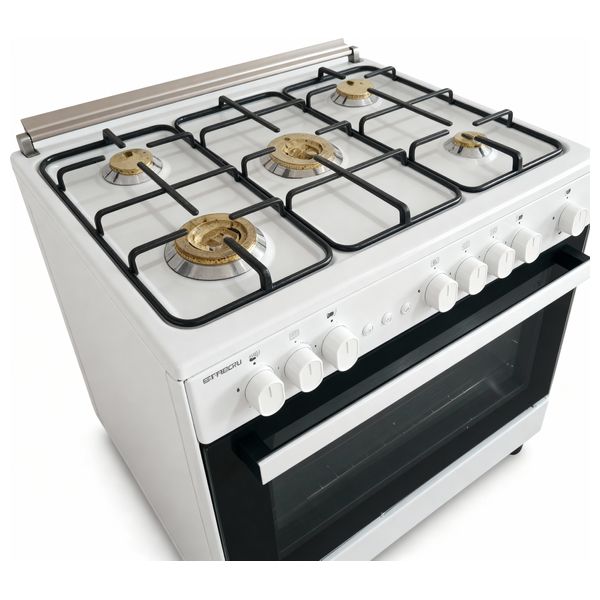  طباخ غازي كرين - 5 مشاعل - GCF-9060W2 - أبيض 