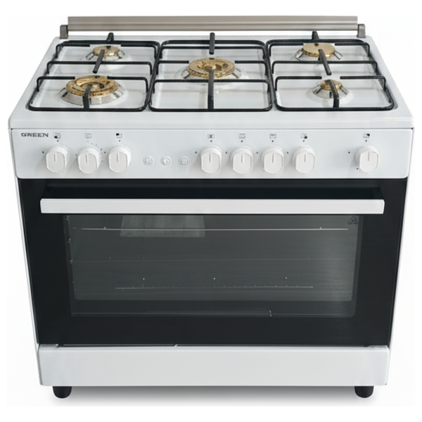  طباخ غازي كرين - 5 مشاعل - GCF-9060W2 - أبيض 