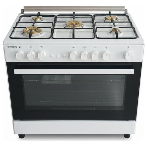  طباخ غازي كرين - 5 مشاعل - GCF-9060W2 - أبيض 